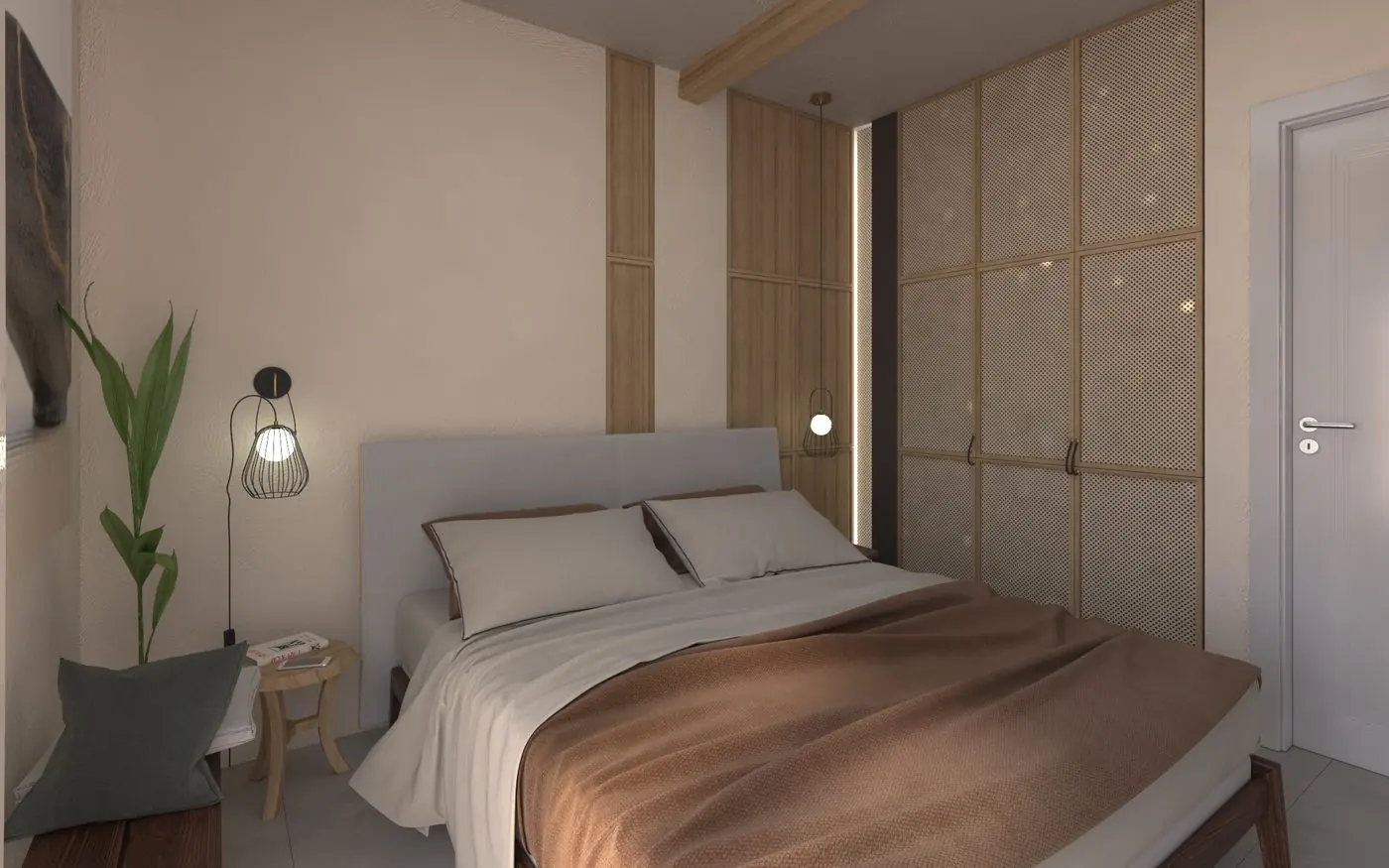 Render of an Ela Home bedroom